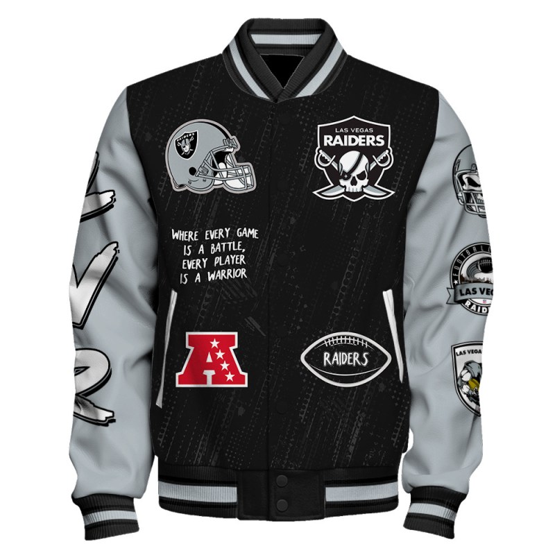Las Vegas Raiders Varsity Jacket Back