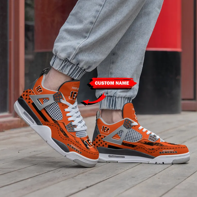 Cincinnati Bengals Personalized AJ4 Sneaker