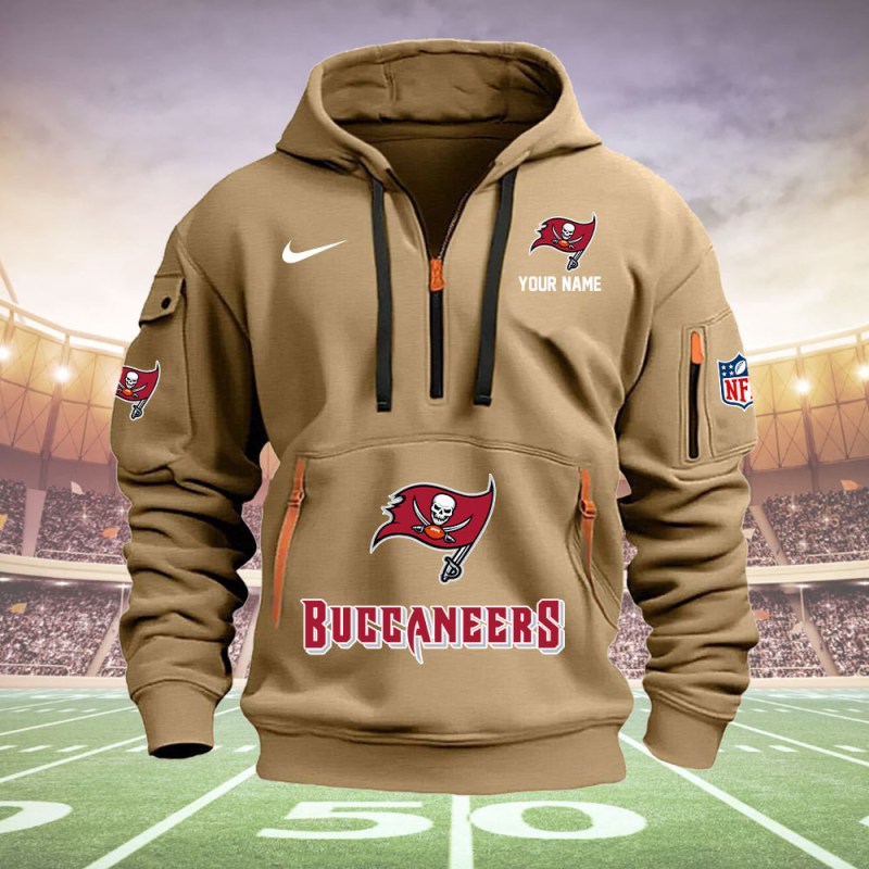 Tampa Bay Buccaneers Quarter Zip Hoodie 3