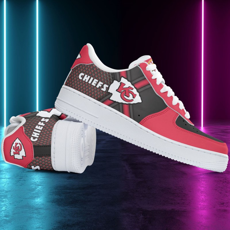 Kansas City Chiefs AF1 Shoes Side View