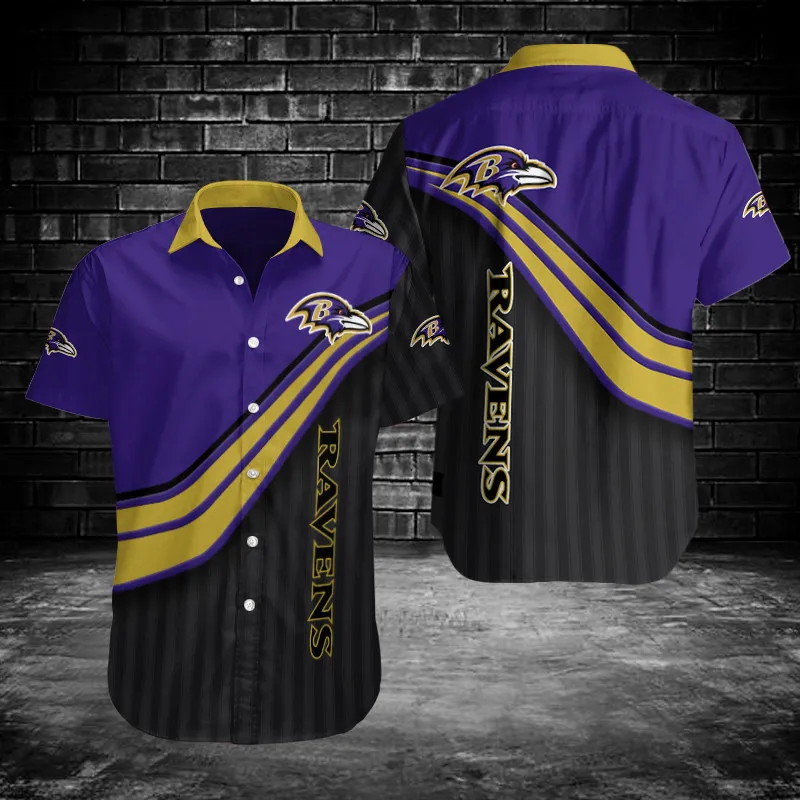 Sizing Chart for Baltimore Ravens Button Shirts