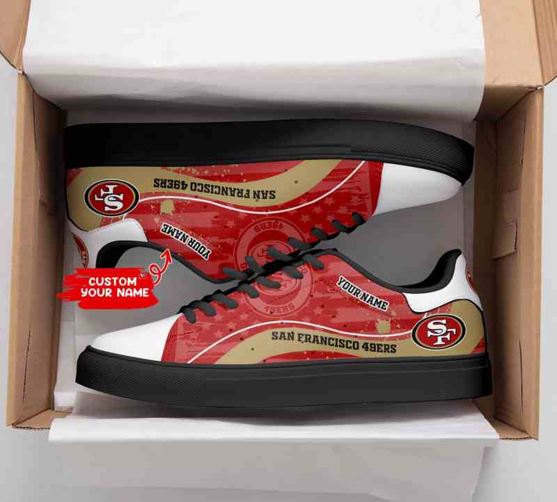 San Francisco 49ers Custom Sneakers Front View