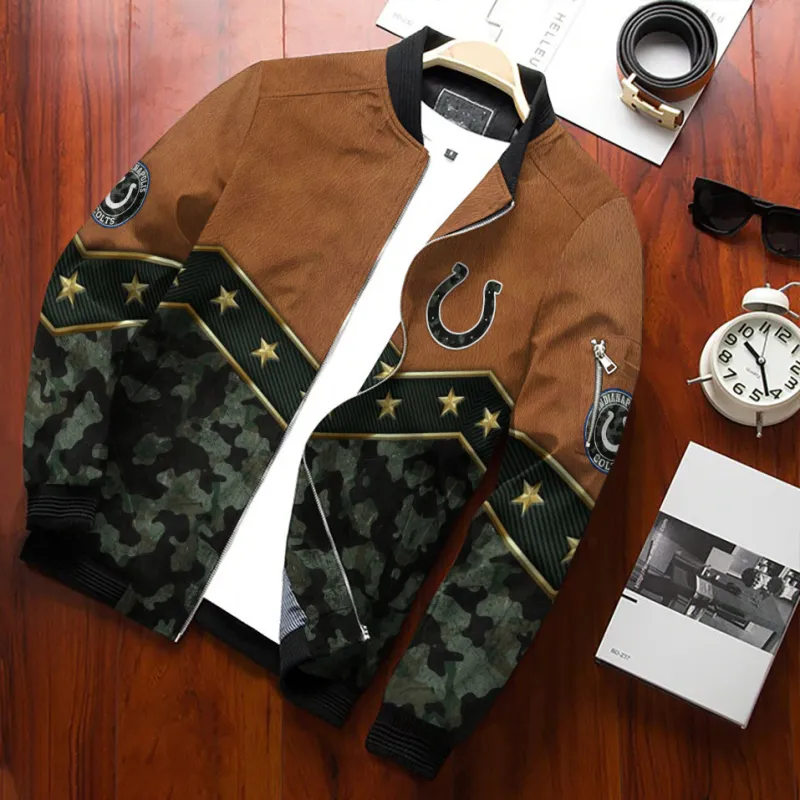 Indianapolis Colts Bomber Jacket Front View