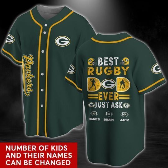 Green Bay Packers Personalized Baseball Jersey