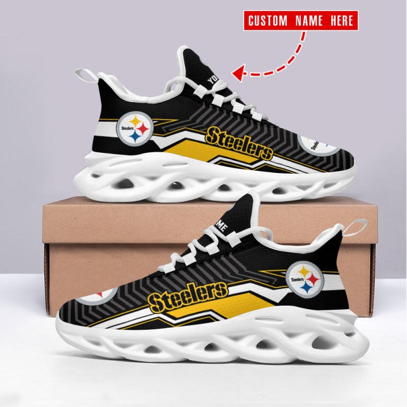 Pittsburgh Steelers Personalized Sneakers - Side View