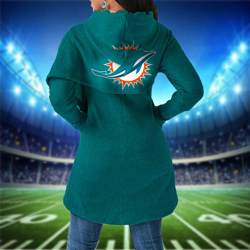 Miami Dolphins Women's Irregular Hoodie