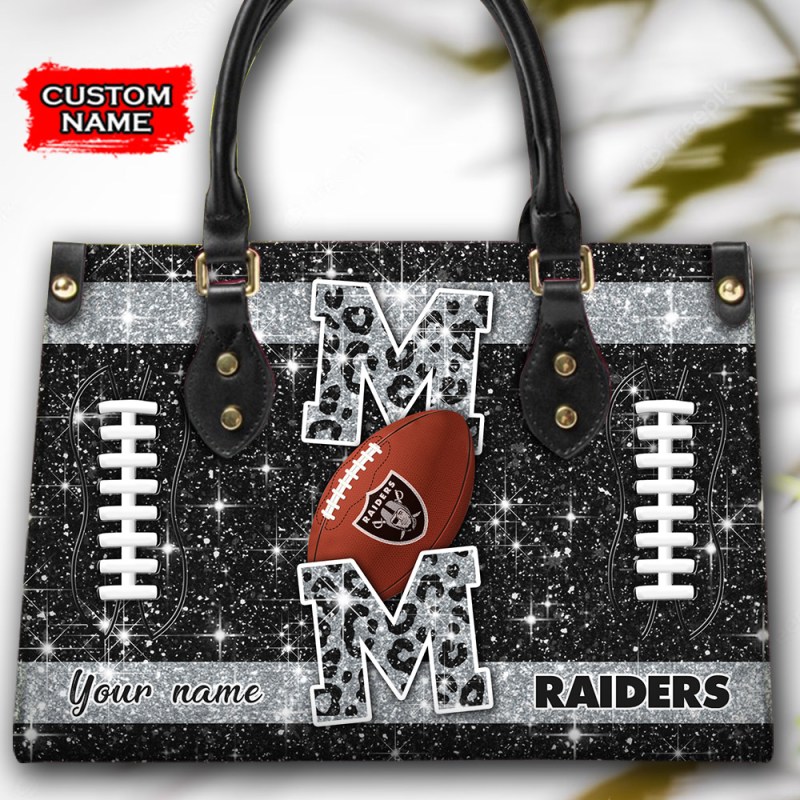 Las Vegas Raiders Personalized Leather Hand Bag - Image 3