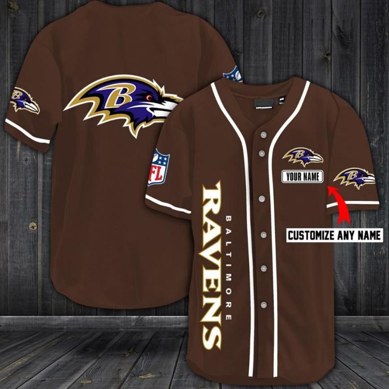 Baltimore Ravens Personalized Baseball Jersey