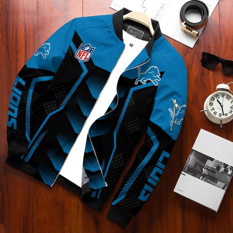 Detroit Lions Jacket Close Up