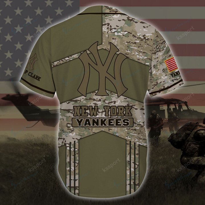 New York Yankees Personalized Baseball Jersey Back View