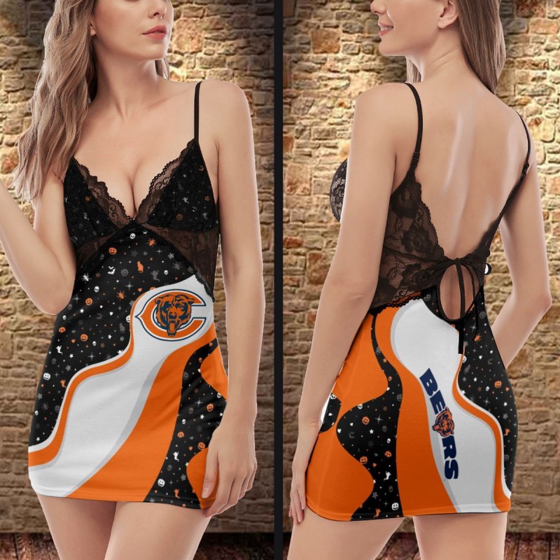 Chicago Bears Halloween Slip Dress