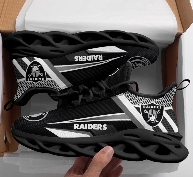 Las Vegas Raiders Yezy Running Sneakers Back View