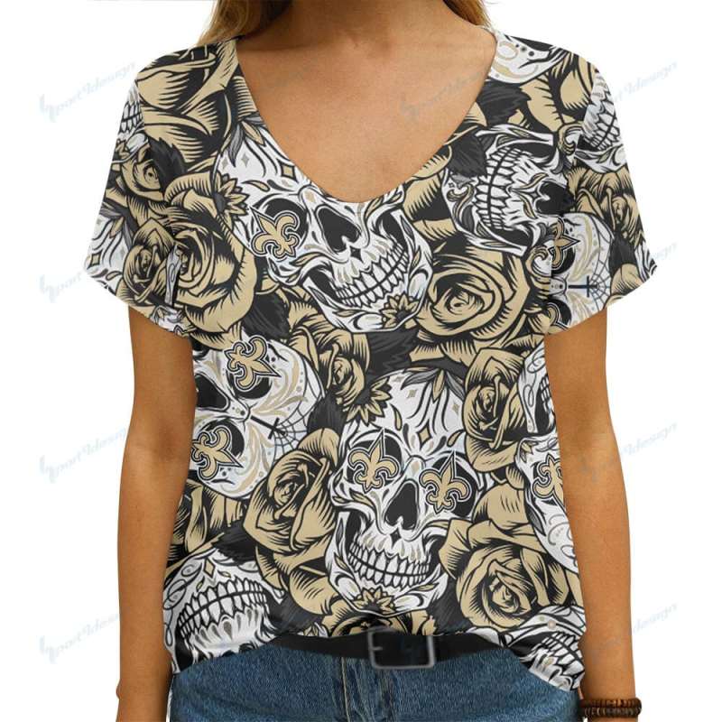 New Orleans Saints Summer V-neck T-shirt