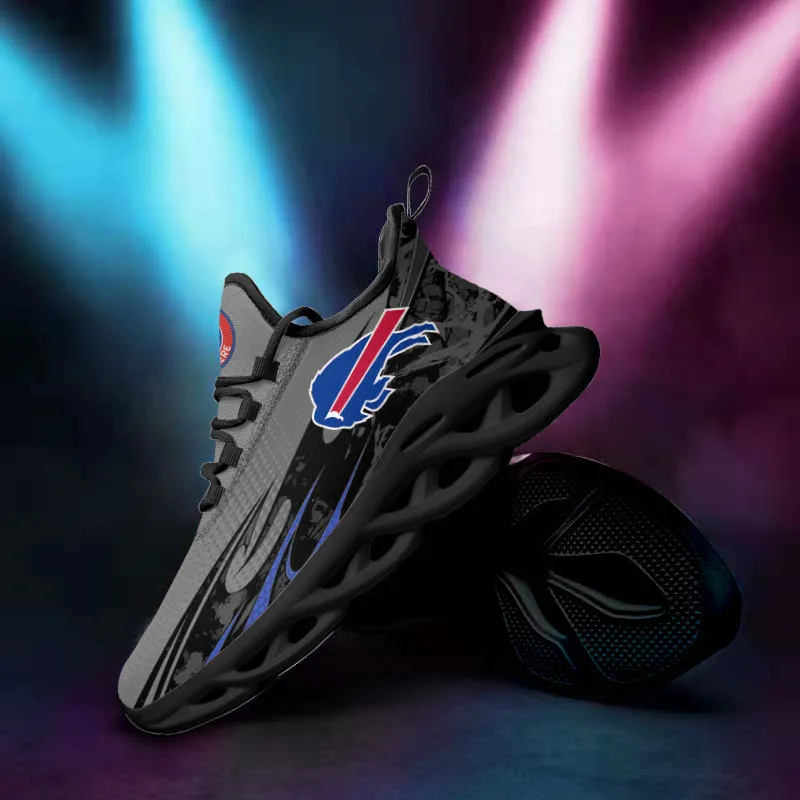 Buffalo Bills Yezy Running Sneakers Back View
