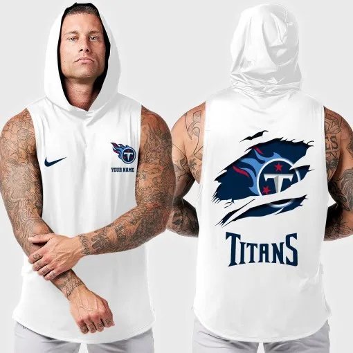 Tennessee Titans Men's Workout Hooded Tank Top