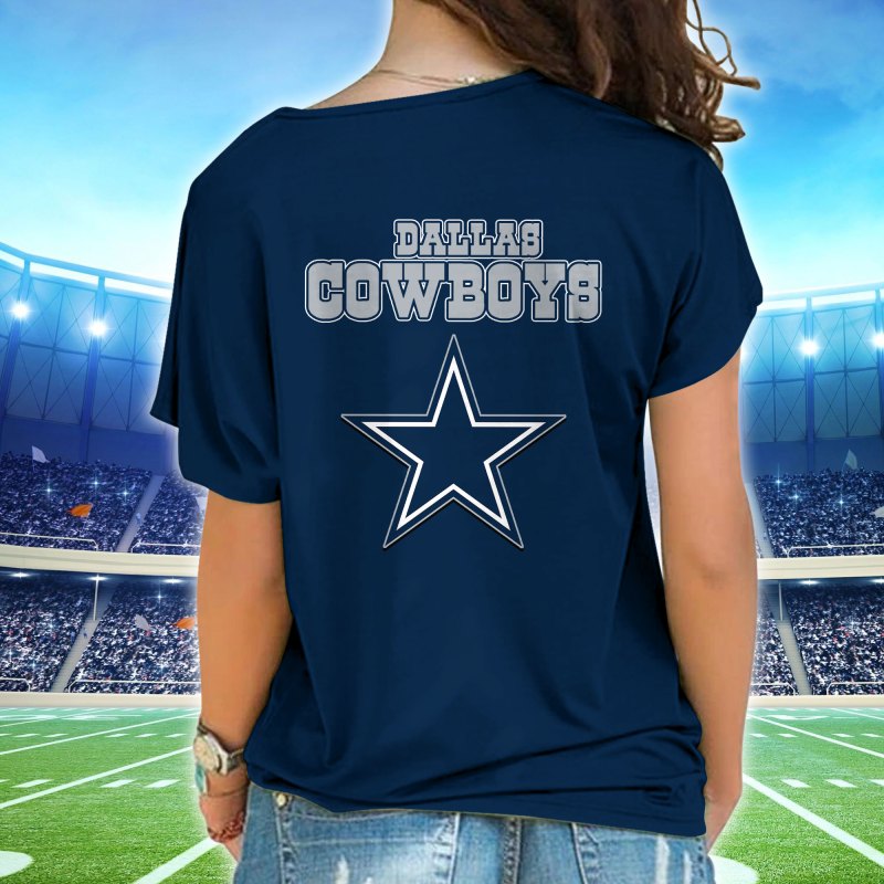 Dallas Cowboys One Shoulder Shirt Back View