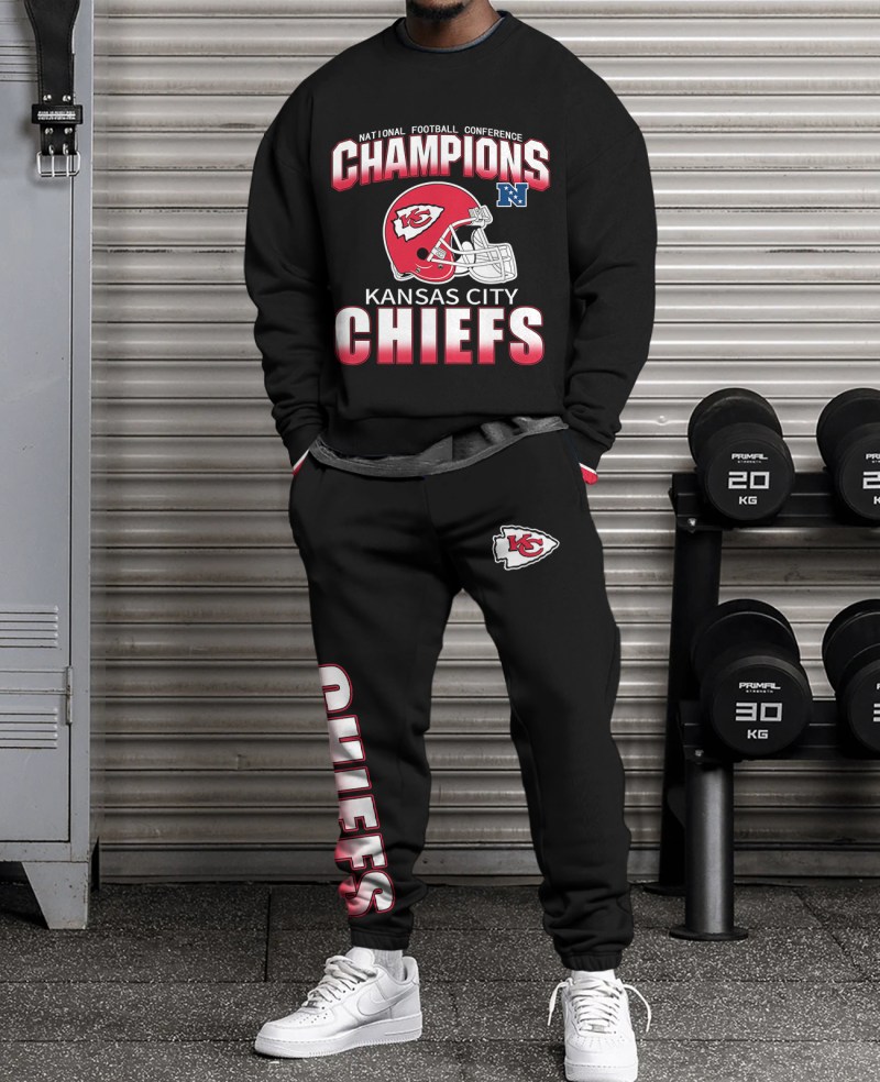 Kansas City Chiefs Combo 3D Sweatsuit and Sweatpants