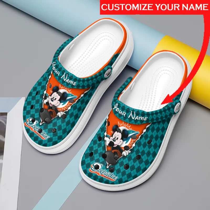 Miami Dolphins Personalized Limited Clog