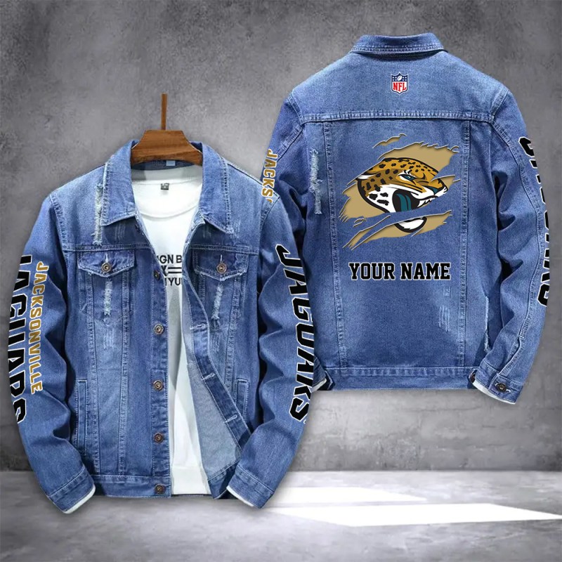 Jacksonville Jaguars Personalized Denim Jacket