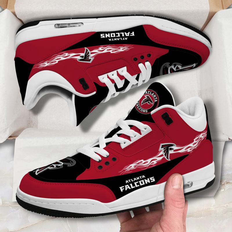Atlanta Falcons Fire White JD03 Shoes - Image 1
