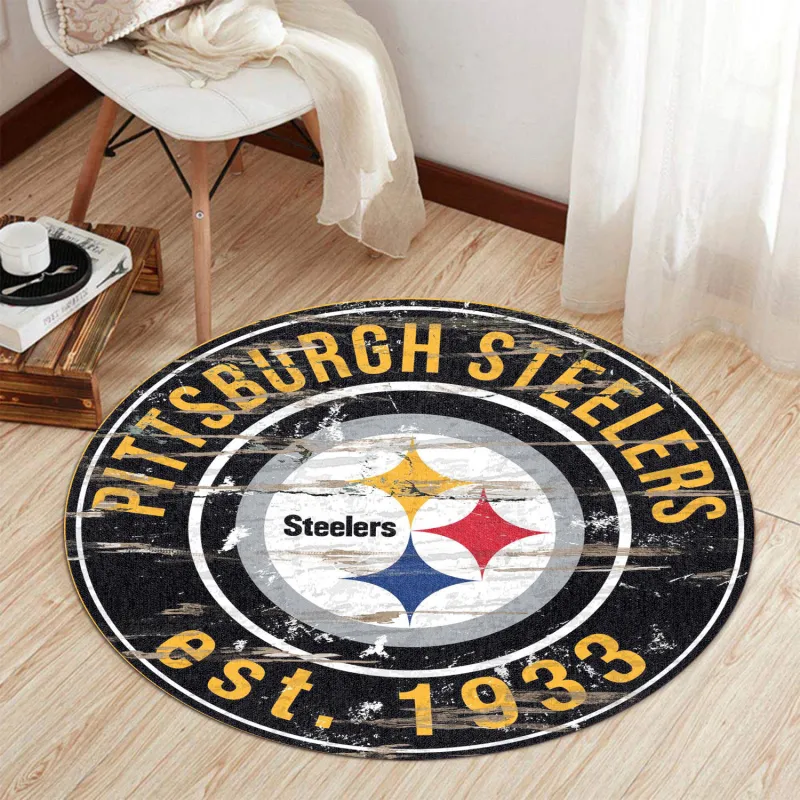 Pittsburgh Steelers Round Rug - NFL Fan Gear