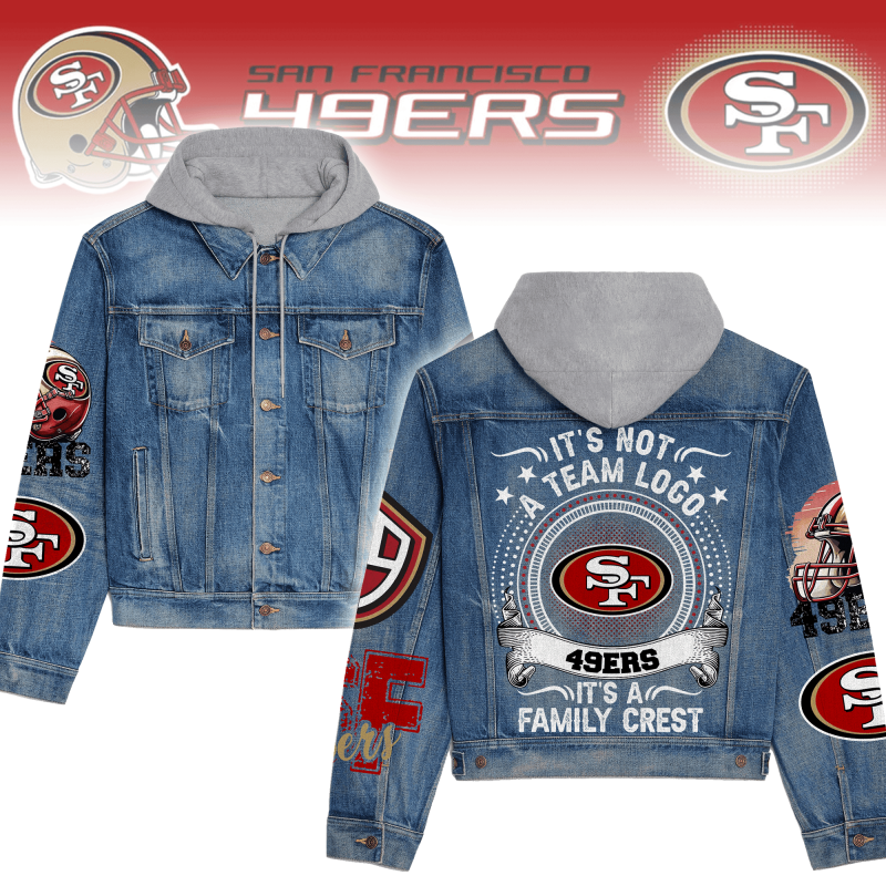San Francisco 49ers Premium Hooded Denim Jacket