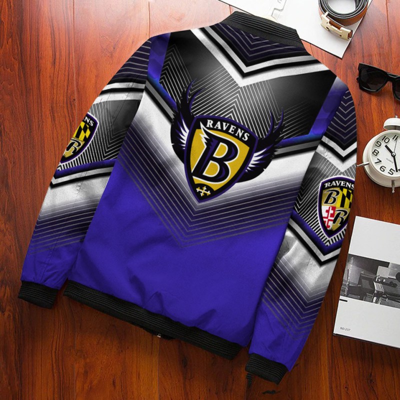 Baltimore Ravens Bomber Jacket Back View