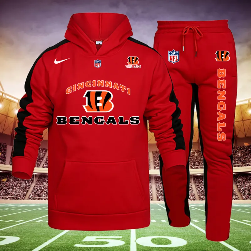 Cincinnati Bengals Hoodie and Sweatpants Set Front View