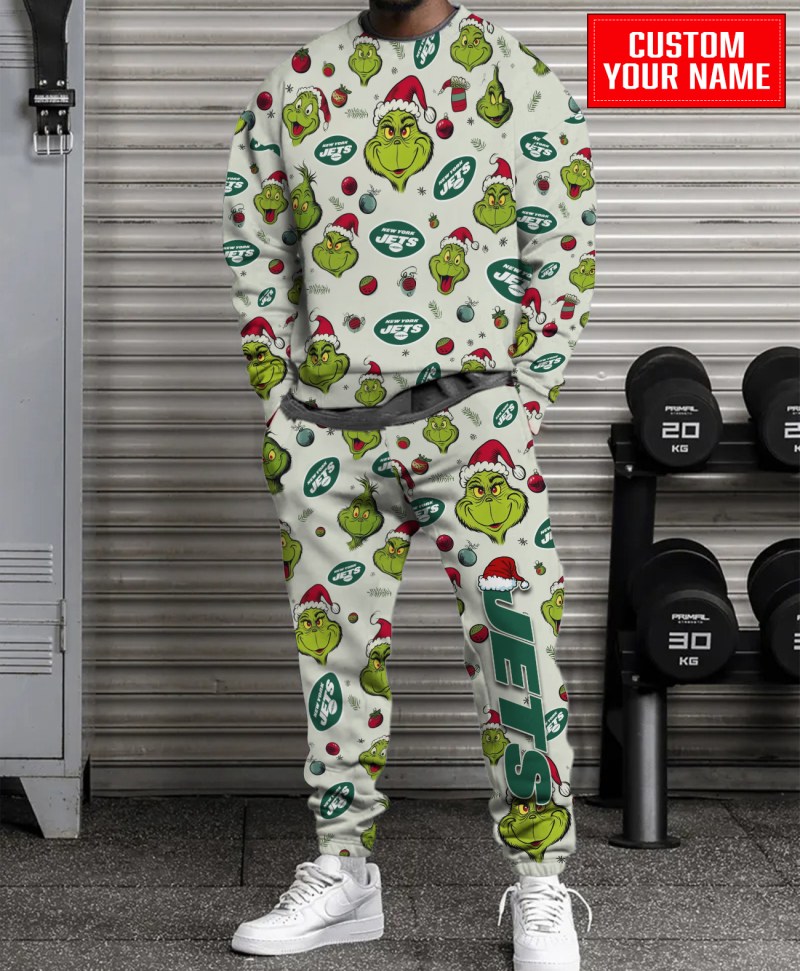 New York Jets Christmas Pattern Sweatsuit and Sweatpants