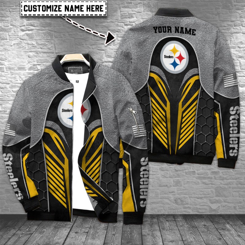Pittsburgh Steelers Personalized Bomber Jacket