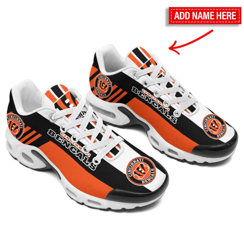 Cincinnati Bengals Personalized Plus T-N Youth Sneakers