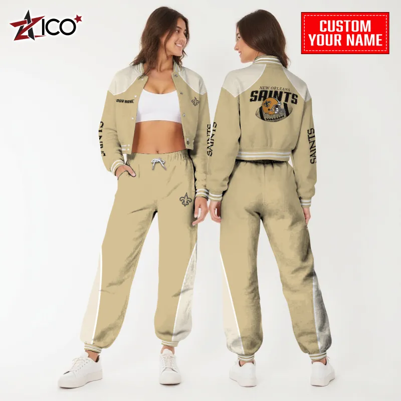 Combo Crop Varsity Jacket Studio View