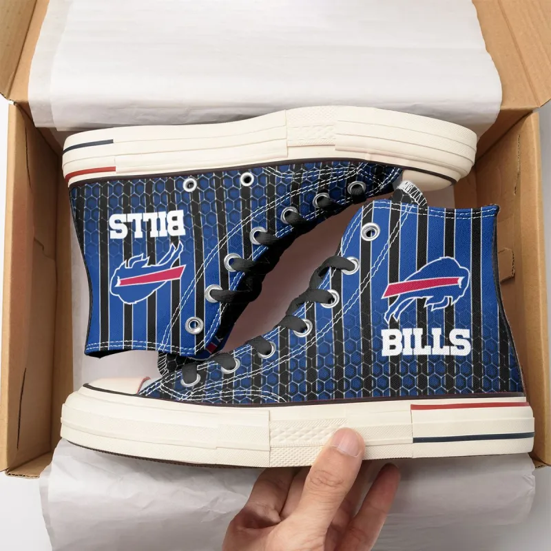 Buffalo Bills New High Top Canvas Shoes Back