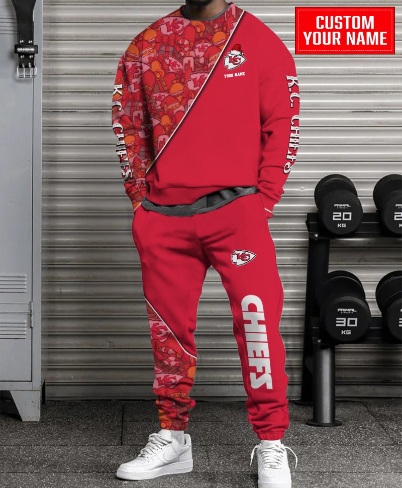 Kansas City Chiefs Christmas Pattern Combo Sweatshirt and Sweatpants