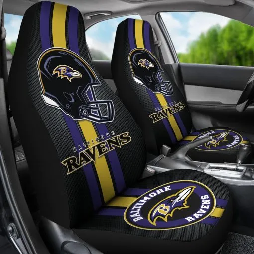 Baltimore Ravens Car Seat Covers Side View