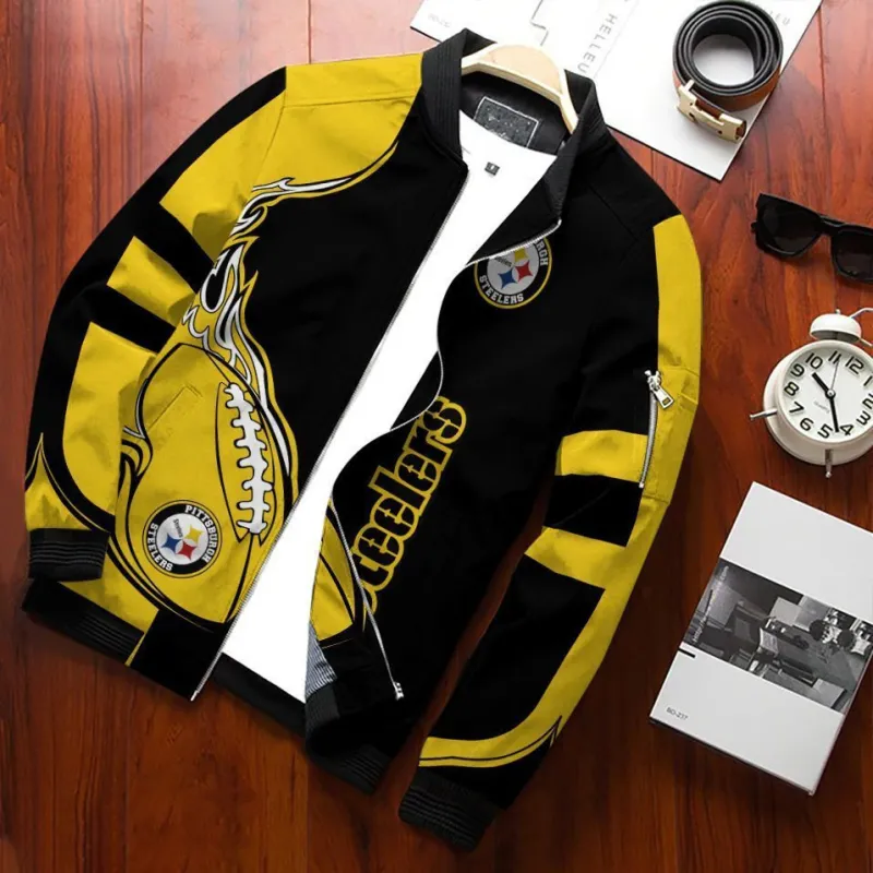 Pittsburgh Steelers Bomber Jacket Front View