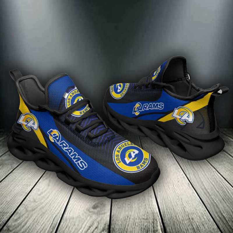 Los Angeles Rams Yezy Running Sneakers (Back View)