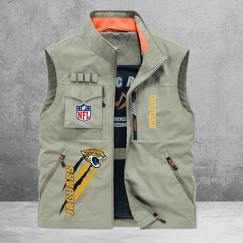 Stylish Jacksonville Jaguars Multi-Pockets Vest