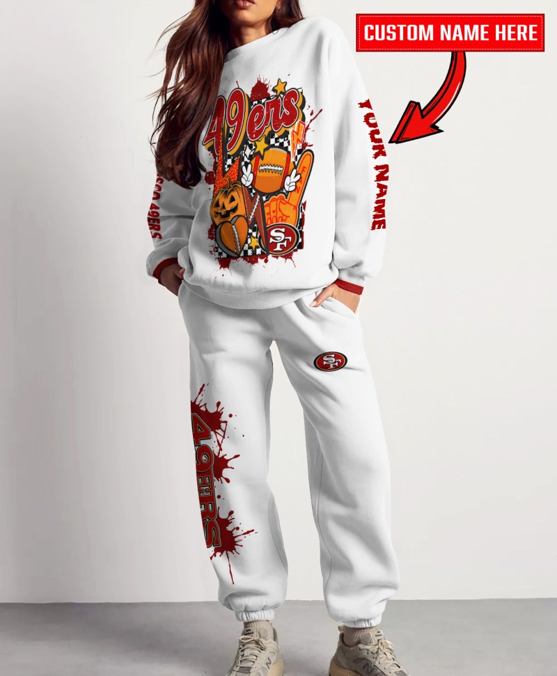 San Francisco 49ers Halloween Collection Unisex Sweatshirt and Sweatpants Set