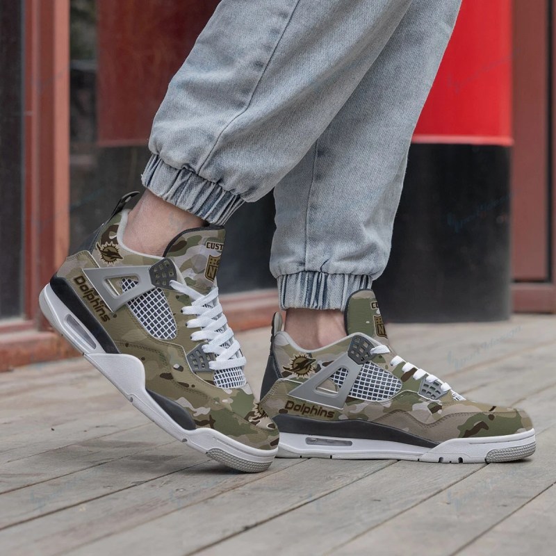Miami Dolphins Camo AJ4 Sneaker
