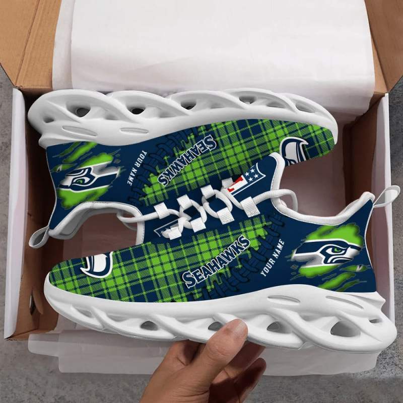 Seattle Seahawks Personalized Yeezy Running Sneakers