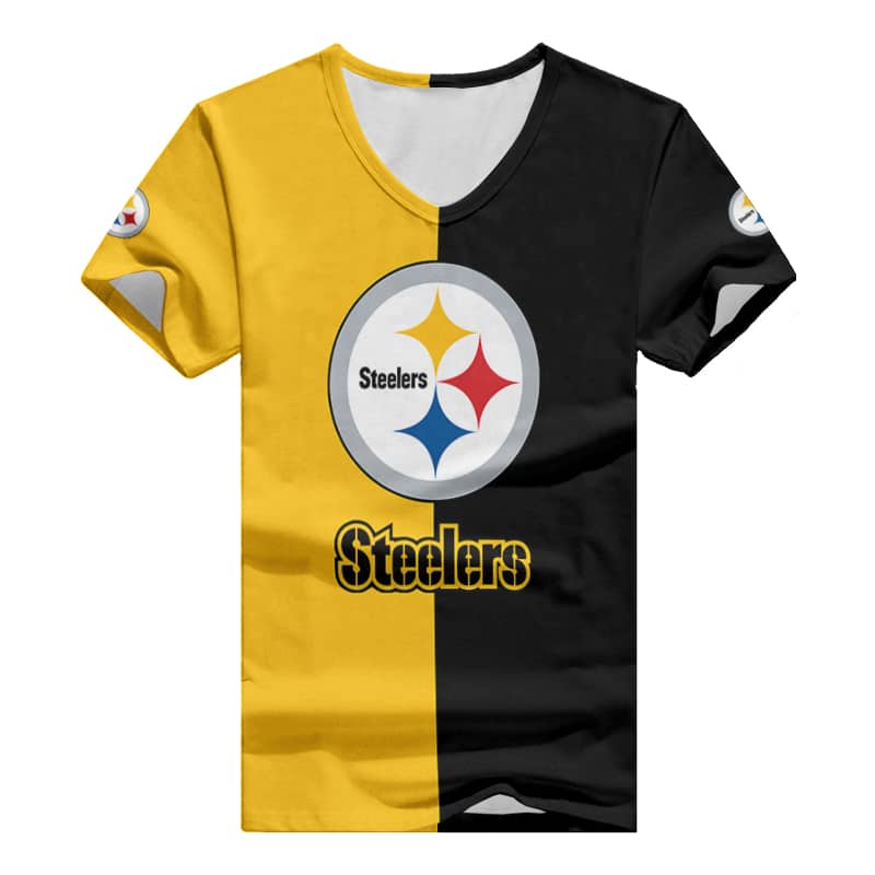 Pittsburgh Steelers V-neck Women T-shirt Detail