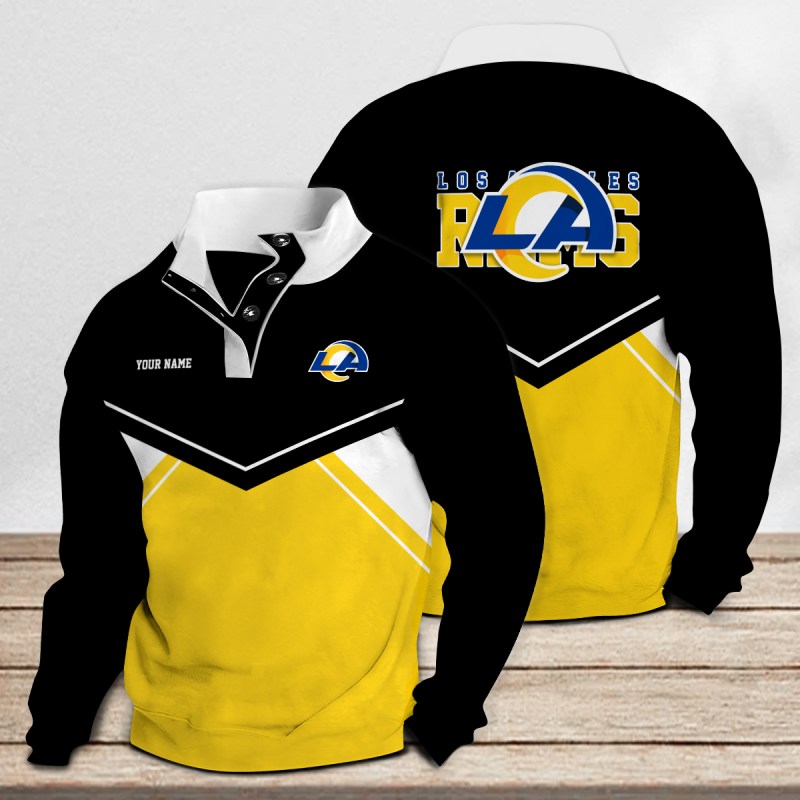 Los Angeles Rams Casual Colorful Stand Collar Sweatshirt
