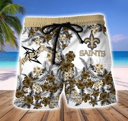 New Orleans Saints Hawaii Shirt & Shorts - Front View