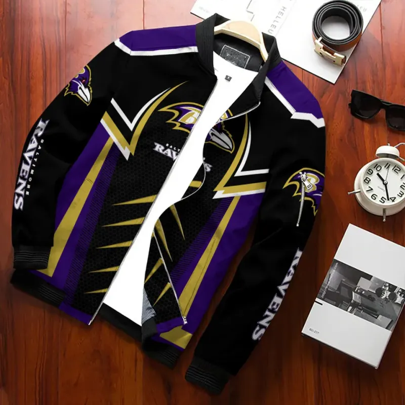 Baltimore Ravens Bomber Jacket Front View