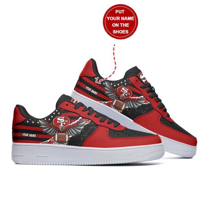 San Francisco 49ers AF1 Shoes Back View
