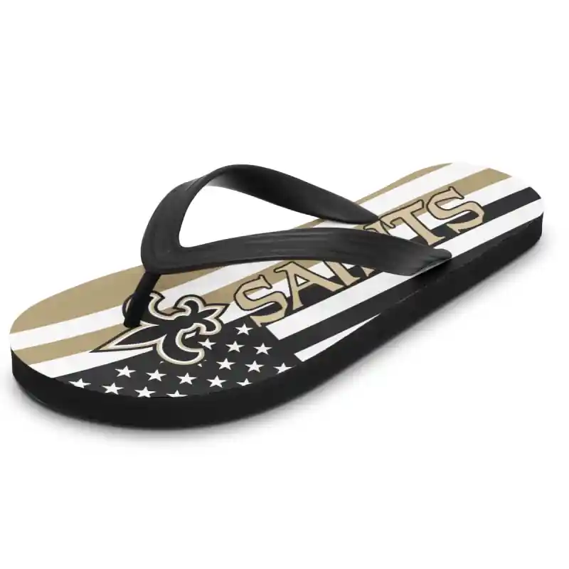 New Orleans Saints Summer Flip Flop Side View