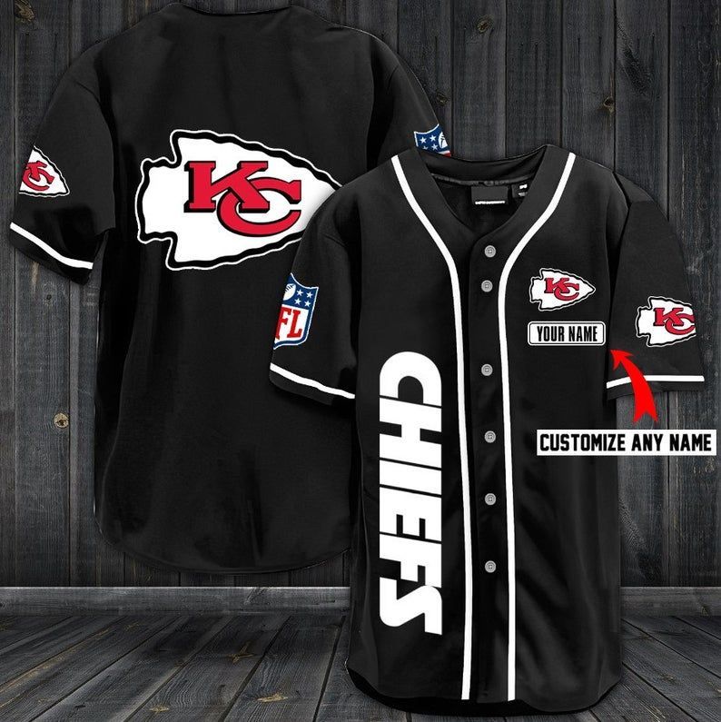 Kansas City Chiefs Personalized Baseball Jersey
