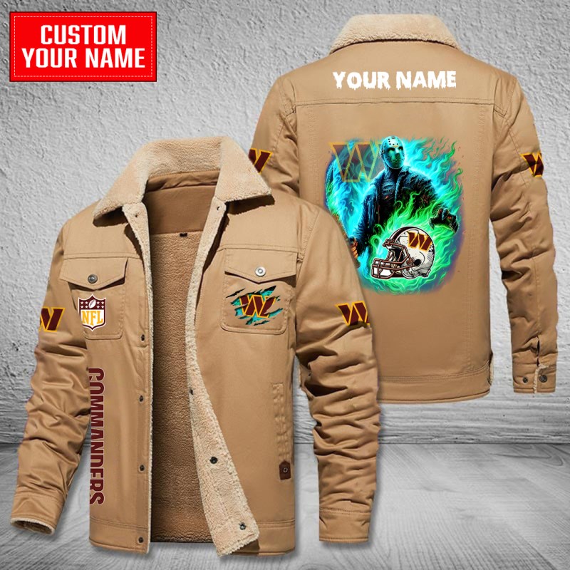 Washington Commanders Bomber Jacket Coffee