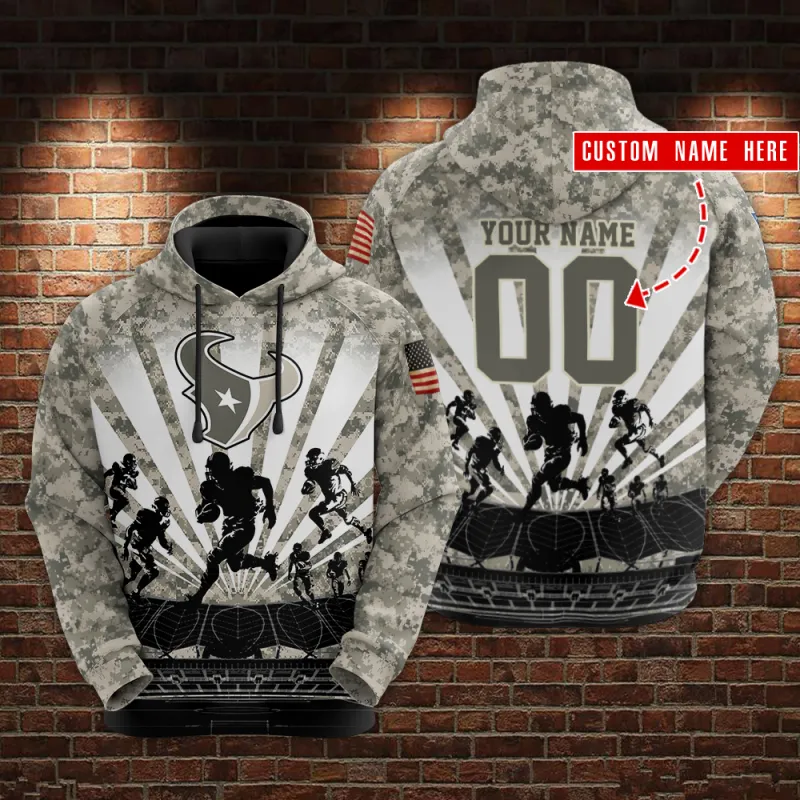 Houston Texans Personalized Hoodie Full View